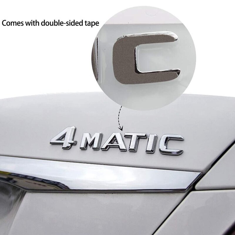 4matic-insignia de parachoques para guardabarros de puerta de maletero de coche, calcomanía, emblema, cinta adhesiva, pegatina de repuesto para mercedes-benz