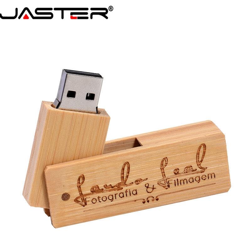 JASTER-محرك أقراص فلاش USB 2.0 خشبي ، 4 جيجابايت ، 16 جيجابايت ، 32 جيجابايت ، 64 جيجابايت ، تخزين خارجي ، شعار مخصص مجاني