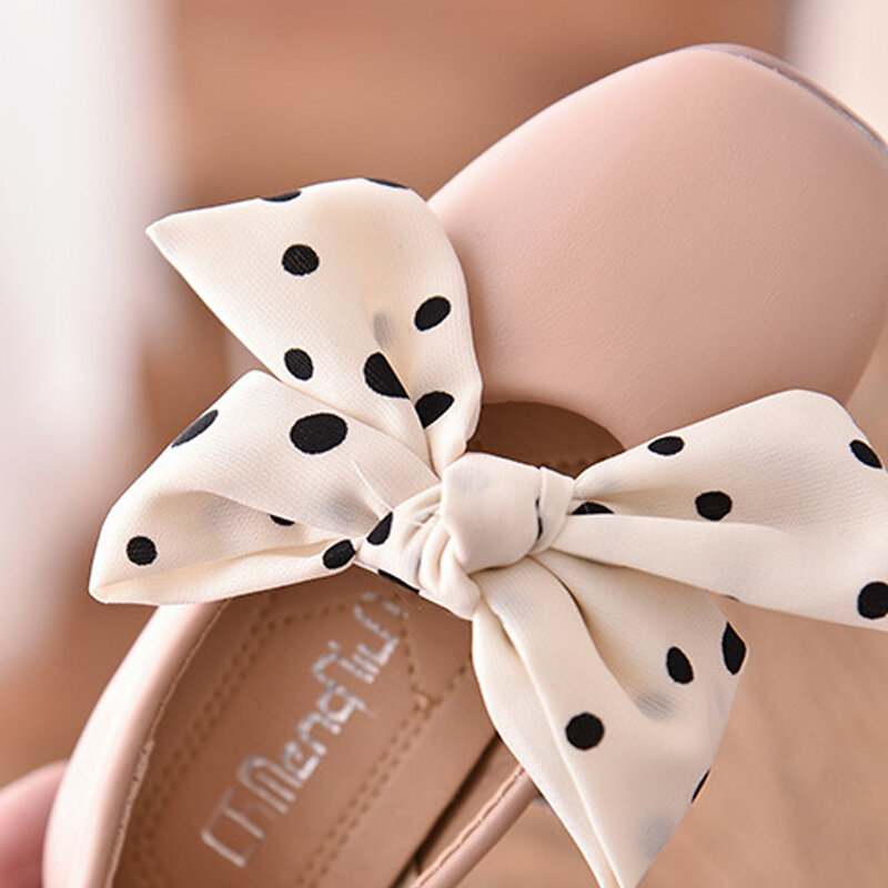Enfants chaussures décontractées nouvelle mode enfants princesse filles noeud papillon mignon Autume chaussures plates en cuir doux