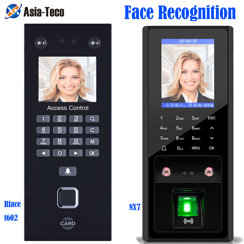 Dispositivo de Control de acceso facial, dispositivo biométrico con huella dactilar, pantalla LCD de 3000 pulgadas, TCP/IP, USB, compatible con tarjeta RFID de 3000 khz, 2,8 Face 125