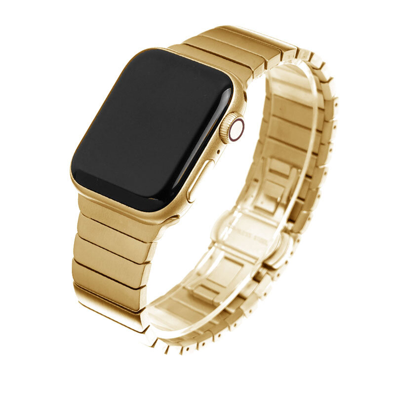 Bracelet en acier inoxydable pour bracelet de montre apple 44mm 40mm montre apple 5 4 3 bandes iwatch 42mm 38mm bracelet de luxe en métal