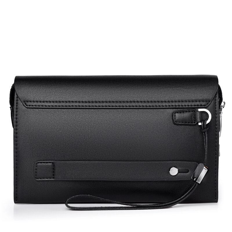 Nieuwe Ontwerp Man Codeslot Clutch Anti-Diefstal Lange Wallet Veiligheid Lock Portemonnee Bedrijf Handtas Ipad Mini Bag Black & Bruin