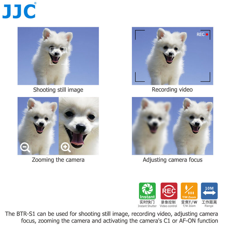 JJC-Controle remoto sem fio Bluetooth para câmera Sony, ZV-E1, ZV-E10, ZV-1, FX30, A7R, V, A7M4, A7IV, A7III, A7 IV, A7 III, A7CR, A6400, A7CR