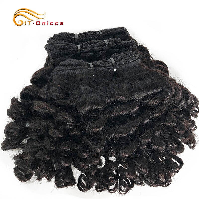 Htonicca кудрявые волосы бразильское плетение 1/3/4 шт. человеческие волосы Надувной кудрявый двойной машинный Уток Remy натуральные волосы для наращивания