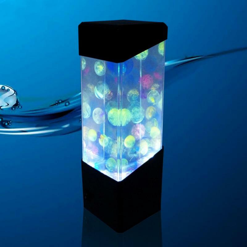 Led veilleuse méduse réservoir Aquarium Style lampe à LED sensoriel autisme lave lampe LED lampe de bureau poisson coloré gelée veilleuse