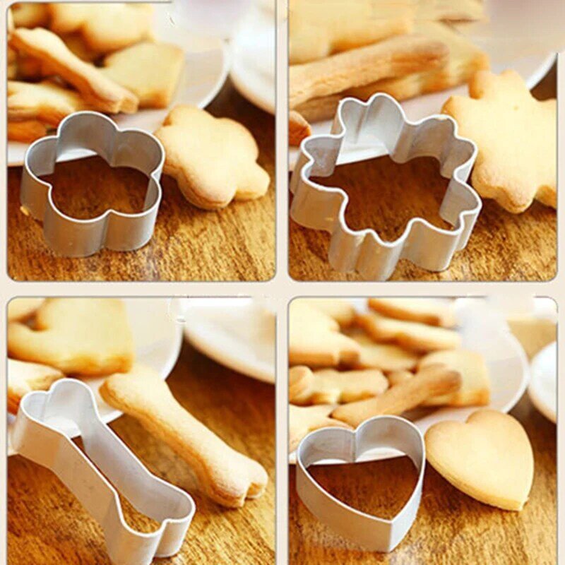 Biscuit Schimmel Rvs Cake Tool Cookie Mould Fondant Postzegels Cutters Gespecialiseerd