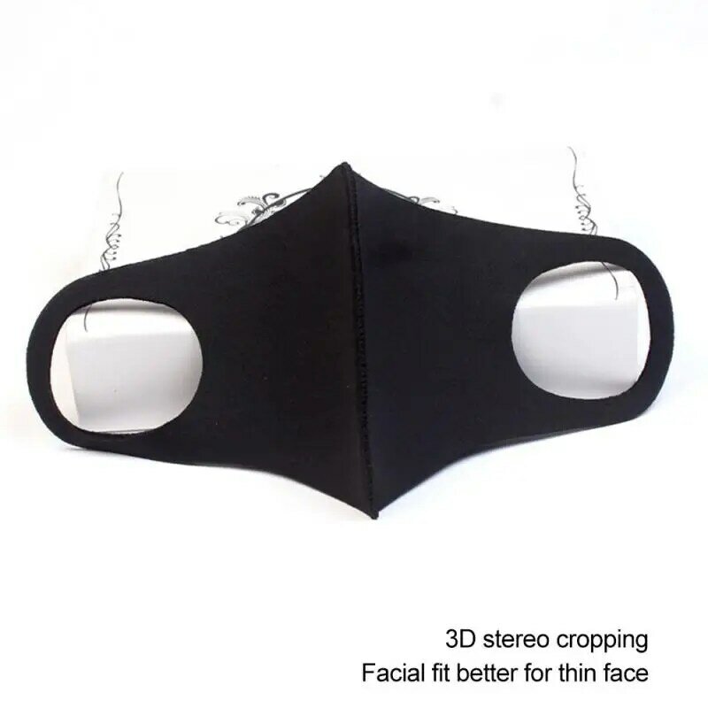 Print Washable Earloop Face Breathing Mask Unisex Cycling Anti Dust Environmental Mouth Mask Respirator Fashion Black Mask