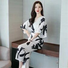 Hot Trendy Jumpsuits New Design Batwing Sleeve Jumpsuit OL Style Lady Fashion Stripes Jumpsuits