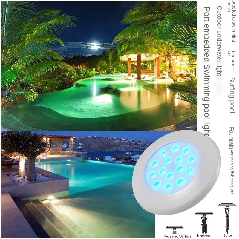 New LED Swimming Pool Lights Underwater Lamp RGB for Landscape Fish Pond Party Luces Para Piscina Outdoor Night Light Ip68