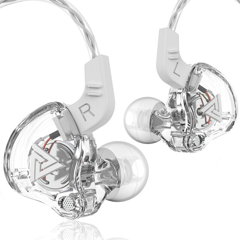 QKZ AK6 Wired Headphones, Copper Driver Stereo, Hifi Earphone, Bass Earbuds, Música, Corrida, Sport Headsets, Games Earphones, 3,5mm