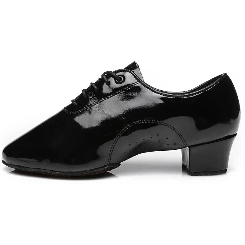Zapatos de baile para niños, calzado de baile latino, tango de salón, suela suave, tacón bajo, color negro, talla 24-45, novedad