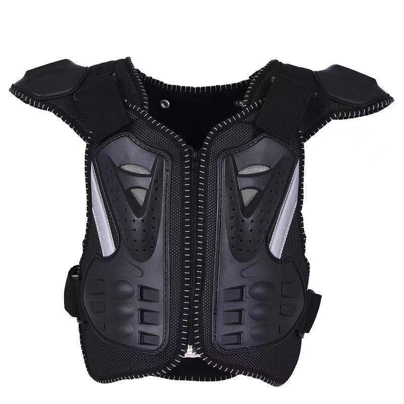 Chaqueta de armadura de motocicleta de cross-country para niños, protección de la columna vertebral del pecho, anticaída, chaleco de cuerpo completo para niños de 4 a 15 años