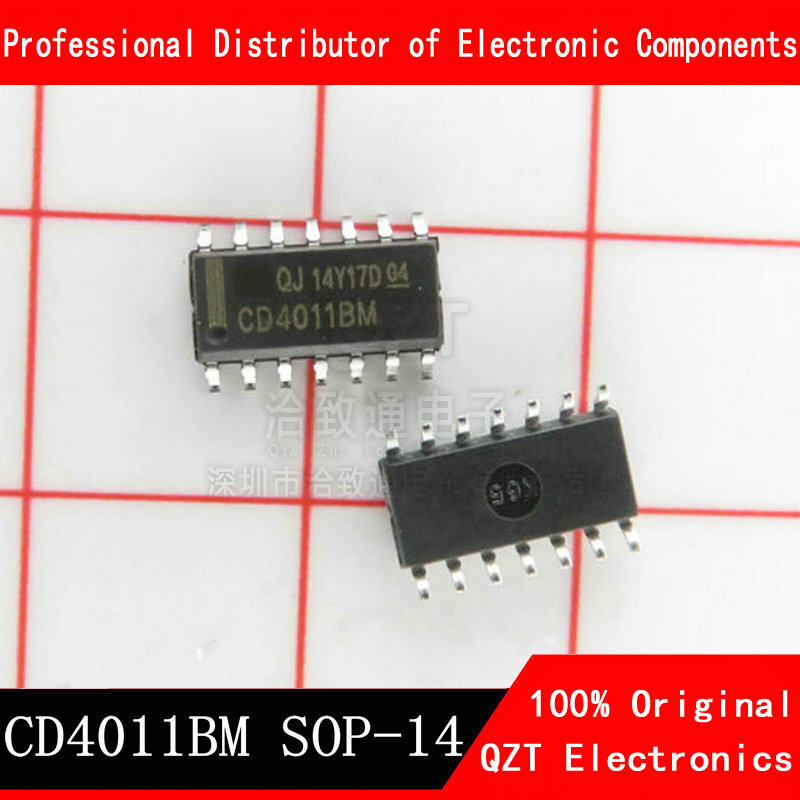 10 pces cd4011bm sop14 cd4011b cd4011 4011 sop-14 smd novo e original chipset ic