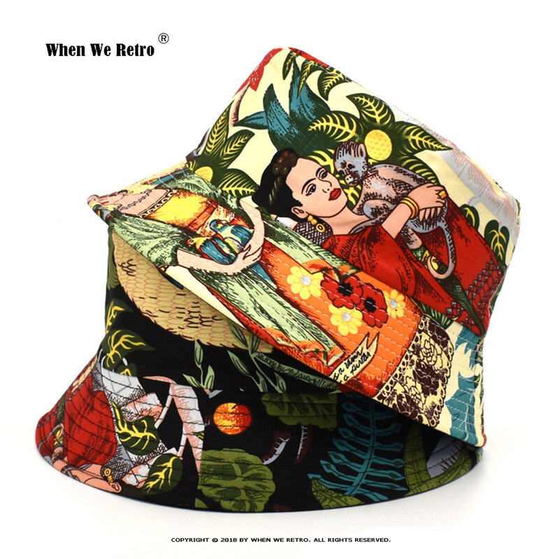 Sombreros Vintage con estampado Floral para mujer, VD2677, Gorros de pescador, sombreros de Invierno