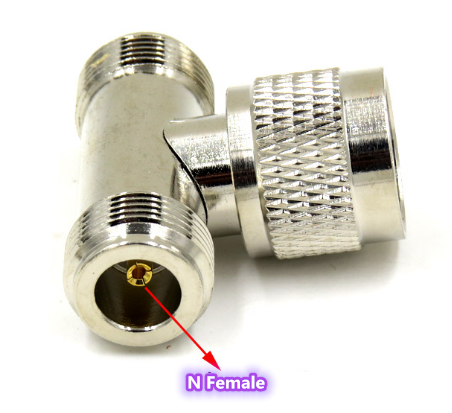 10pcs 3-way T Shape N Male To 2 N Female Triple RF Coaxial Adapter Connectors