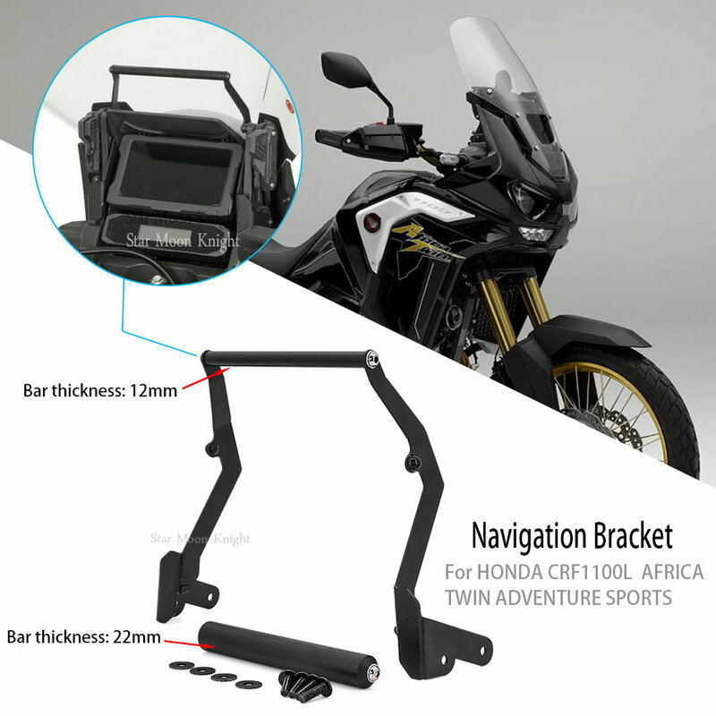 Motocicleta Celular Titular Stand, Suporte por Telefone, GPS Navigaton Placa Bracket para HONDA CRF1100L AFRICA TWIN 1100 Adventure Sports