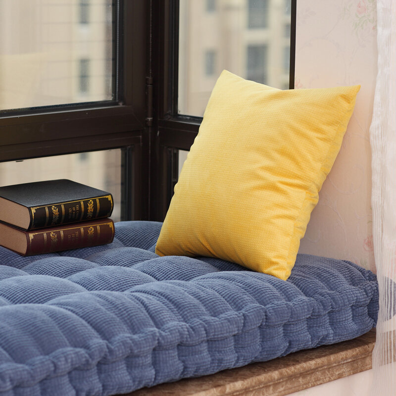 Cuscino lungo ispessimento cuscino per sedia da giardino tinta unita cuscino per sedile da casa cuscino da pavimento 55x15 0/55x165cm cuscino da banco personalizzabile