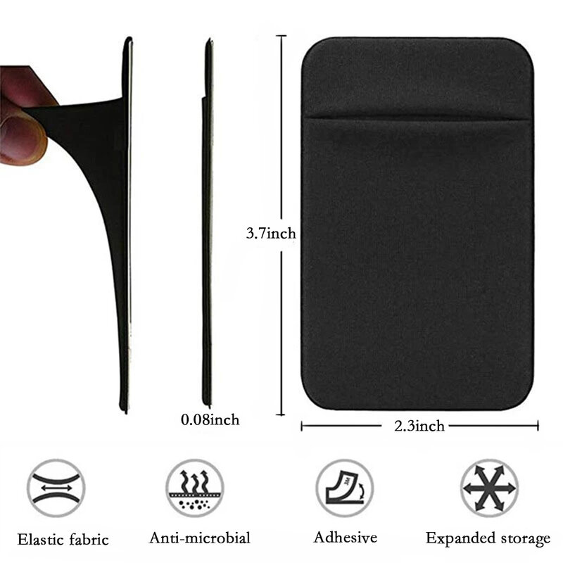 Capa de carteira de celular criativa, mini carteira de bolso para cartões de crédito, identidade e cartão de visita