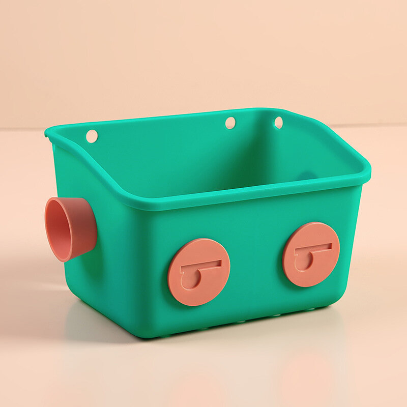 Novo perfurador-livre de cabeceira pendurado cesta de armazenamento cesta de plástico doméstico criativo rack de armazenamento saco de banheiro do bebê organizador lc264