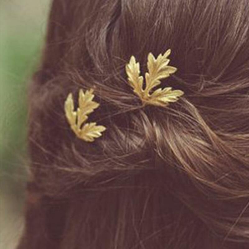 Elastische Maple Leaf Tak Geometrische Ontwerp Haarspeld Haar Clip Haar Accessoires Voor Dagelijks Dragen