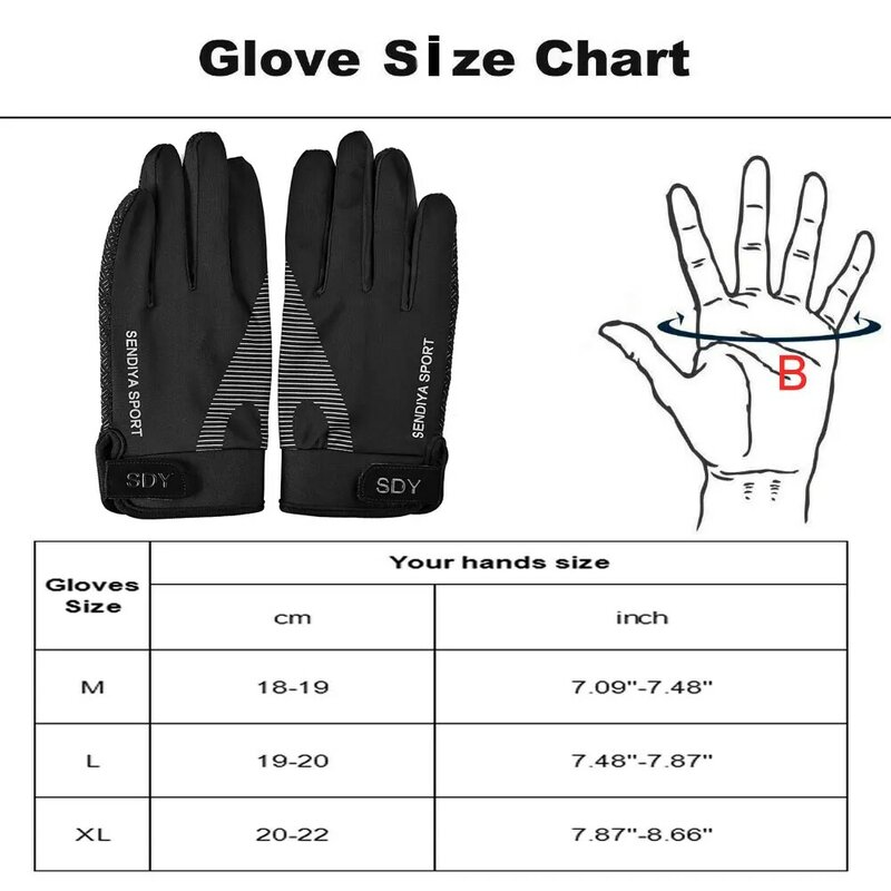 Guantes de ciclismo para primavera y verano, guantes transpirables para ciclismo MTB con pantalla táctil de dedo completo, guantes antideslizantes de seda hielo para otoño para correr