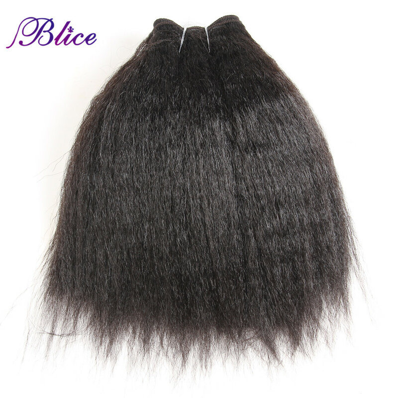 Blice Синтетические прямые волосы Yaki, искусственные волосы 10-24 дюйма, суперплетение волос, чистый цвет, Пришивные волосы для наращивания, 100 г за штуку