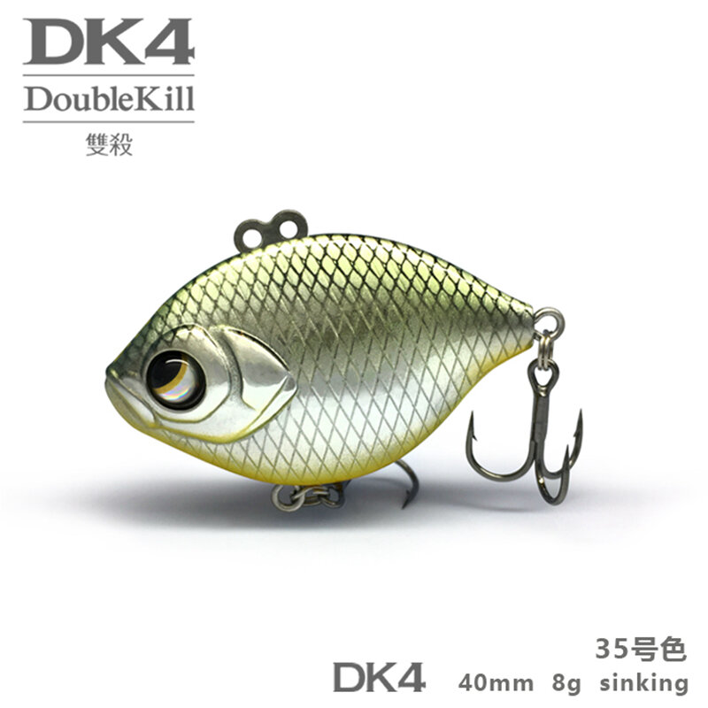 Lurefans Umpan Pancing Crankbaits DK4 Umpan Buatan Keras Baru 2021 Mata 3D 40Mm 8G Umpan Buatan untuk Memancing Ikan Bass Terbuka