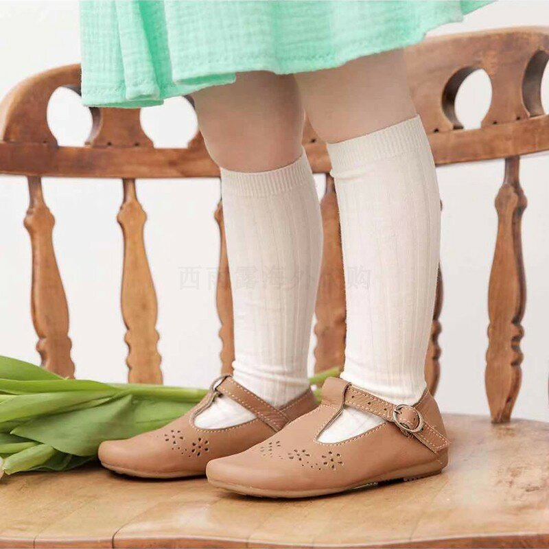 เด็กทารกเด็กชายผ้าฝ้ายถุงเท้า Hand-Stitched เด็กเข่าสูงถุงเท้าธรรมดาสไตล์สเปนเด็กวัยหัดเดินเด็กแรกเกิดถุงเท้าสำหรับ0-4ปี
