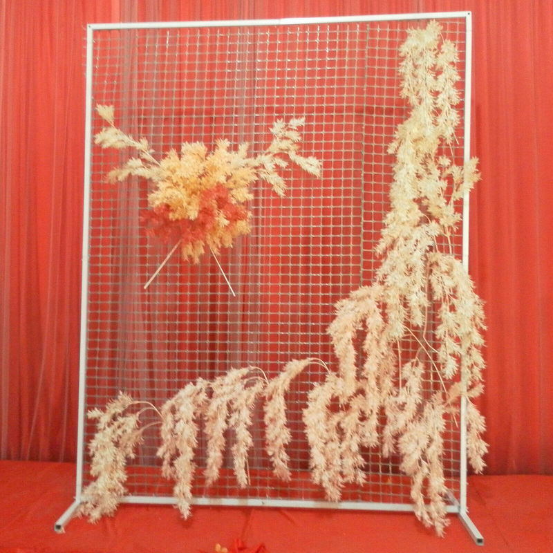 グリッドライン付きの2 × 1.6mの金属製の結婚式のアーチスタンド、花のバルーンの背景の装飾ラックフレームガーデンパーティー用
