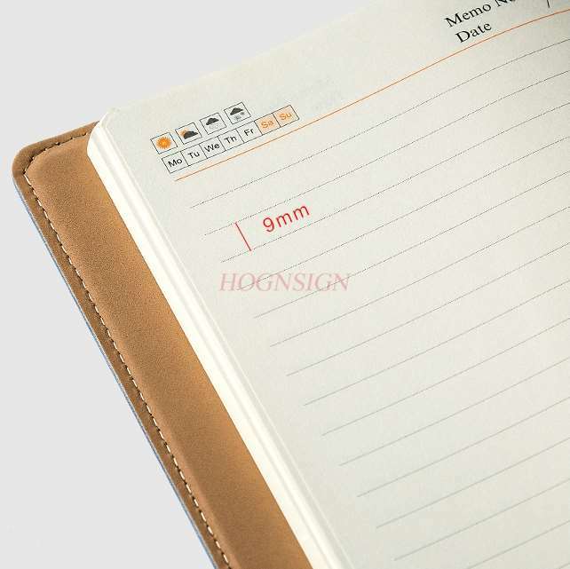 Bloc-notes A5 épais en cuir simple avec boucle, papeterie pour carnet de notes business, agenda de travail