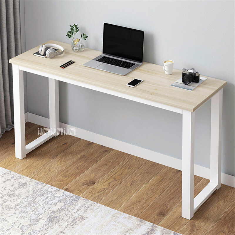 B2783 80/100/120/140cm Modern Manmade Board Steel Frame Office Computer Table Household Economical Large Desktop Study Desk
