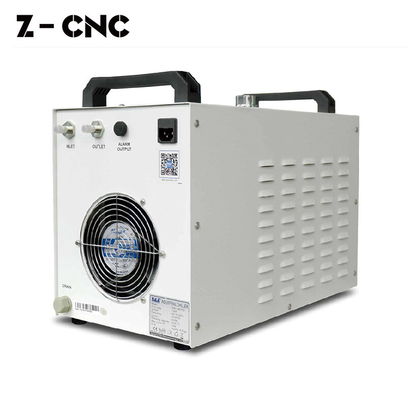 S & A เครื่องทำน้ำเย็น CW3000 AC220V S & A สำหรับ Co2เลเซอร์25W 30W 40W 50W 60W 70W CW3000ดั้งเดิมของ teyu
