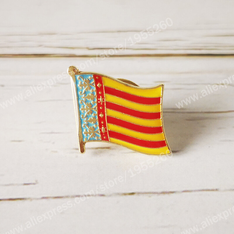 Espanha alfinetes de lapela, broche de esmalte metálico, feito de epóxi, metal, para o centro do país