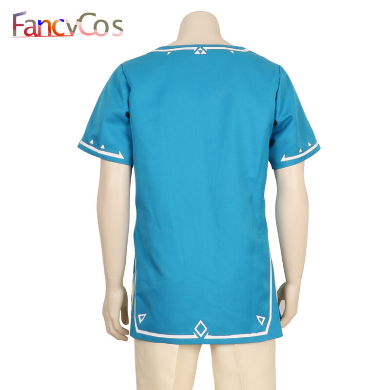 Skyward Sword HD Link BOTW Link Tunic Breath of The Wild Link Blue Top Costume Cosplay Blue Coat Blue Shirt Game Anime