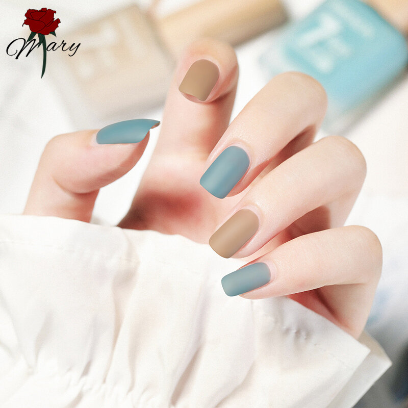 Rosemary-esmalte de uñas para manicura, barniz híbrido semipermanente mate, sin lámpara, de Color sólido, 15ml