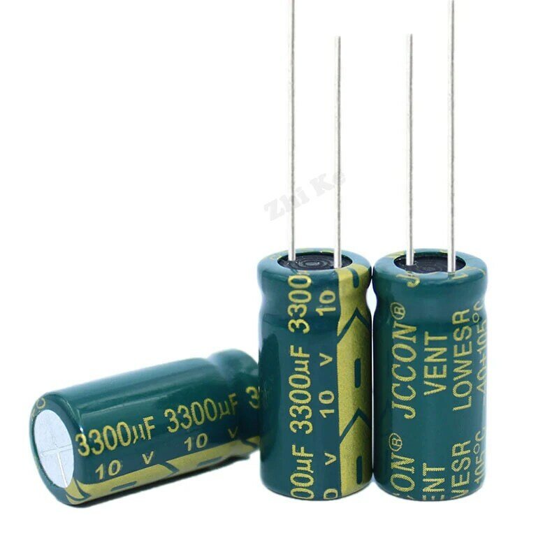 6 teile/los 10v 3300UF 10*20 hochfrequenz niedriger impedanz aluminium-elektrolyt-kondensator 3300uf 10v 20%