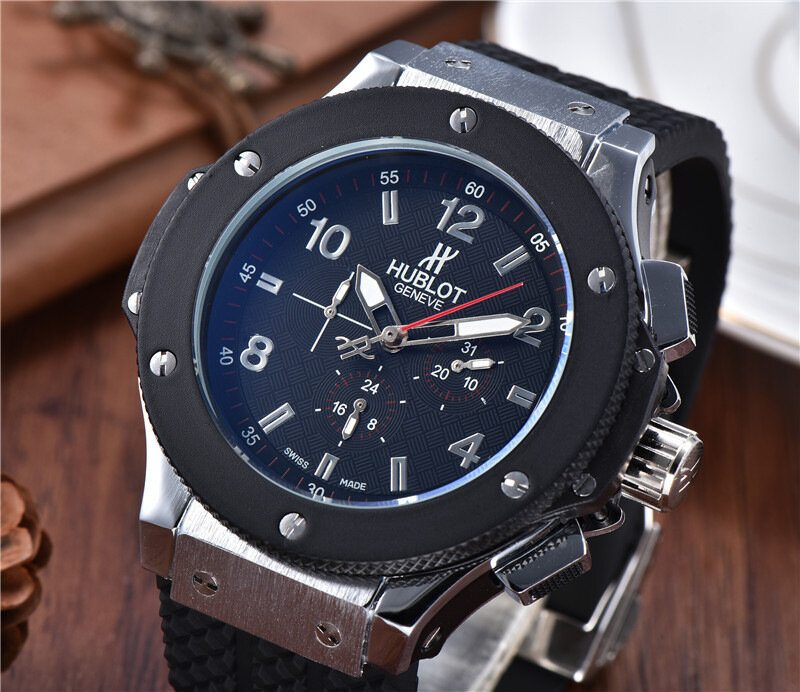 HUBLOT luksusowe marki zegarek kwarcowy męskie zegarki mechaniczne zegarki na rękę ze stali nierdzewnej stalowy pasek zegarek męski klasyczny strój biznesowy