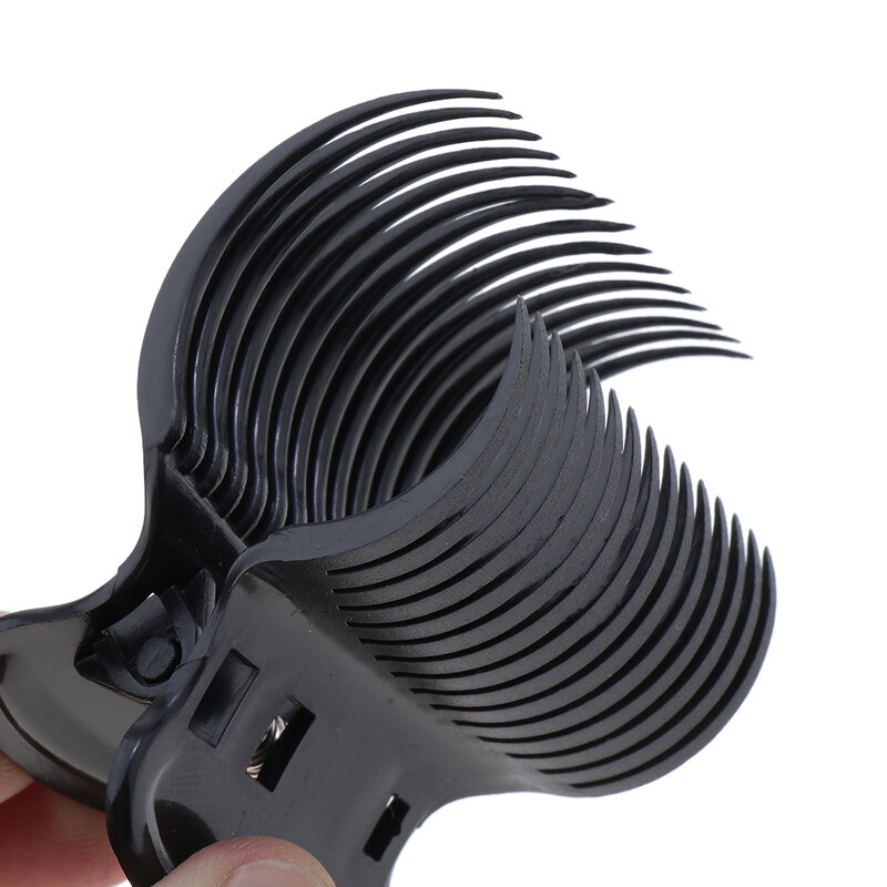 12 peças de plástico universal clipes para rolos aquecidos-bege/preto