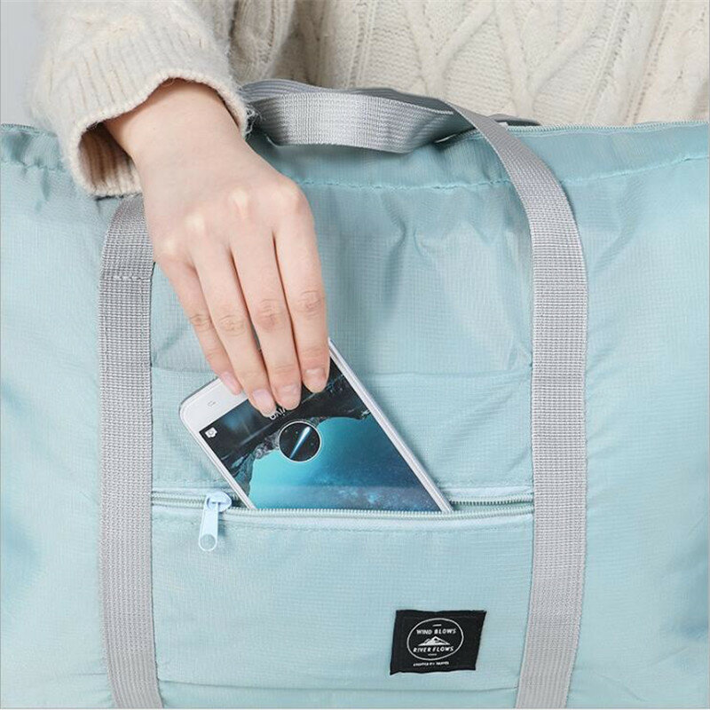 Unisex nylonowa składana torba podróżna wodoodporna torba o dużej pojemności dla kobiet bagaż składany Duffle torebki organizator kostki do pakowania