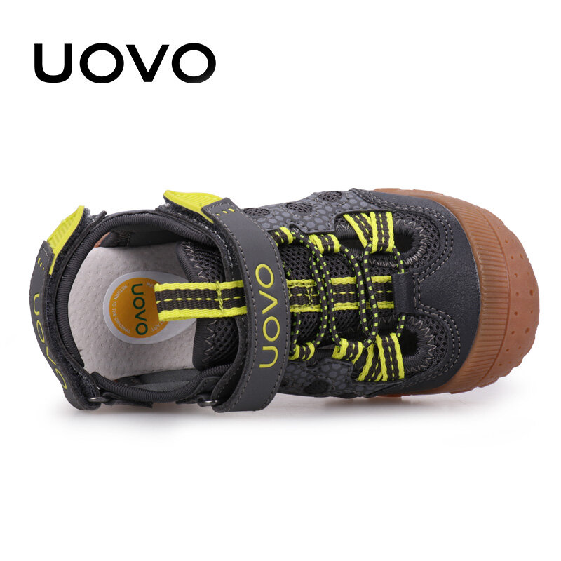 UOVO-Sandálias de borracha para crianças, sapatos confortáveis para meninos, calçado macio para crianças, calçado durável, nova chegada, #24-34