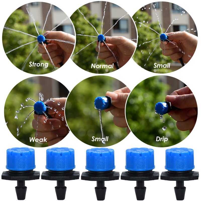 Sprycle-調整可能な点滴灌漑ノズル,50-800x,1/4 "閉塞防止じょうろ,庭の花と野菜のエミッター