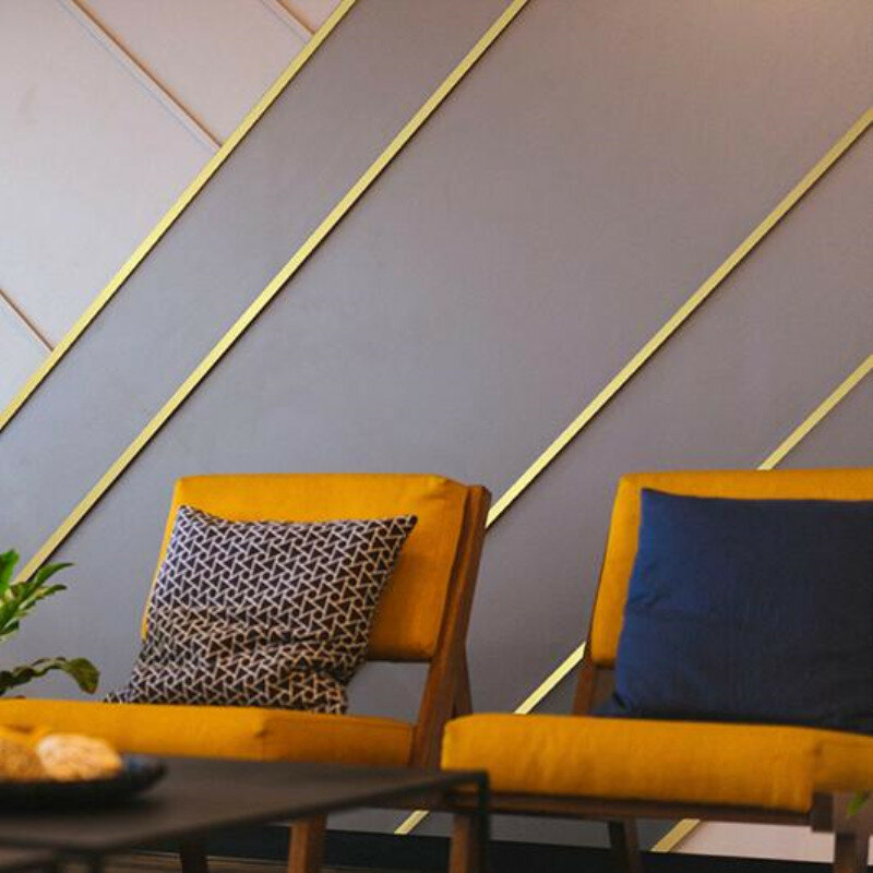 Pegatinas autoadhesivas doradas para decoración del hogar, adhesivos impermeables de 50M x 0,5 cm, cinta de sellado espacial para azulejos y paredes, adhesivo de belleza