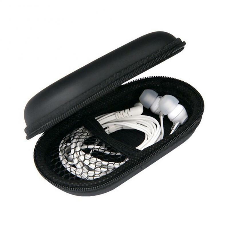 Earphone Storage Cases Black Box Oval Style EVA Carry Bag Dust-proof Hard Bag for Power Beats PB In-Ear Earphone Pouches