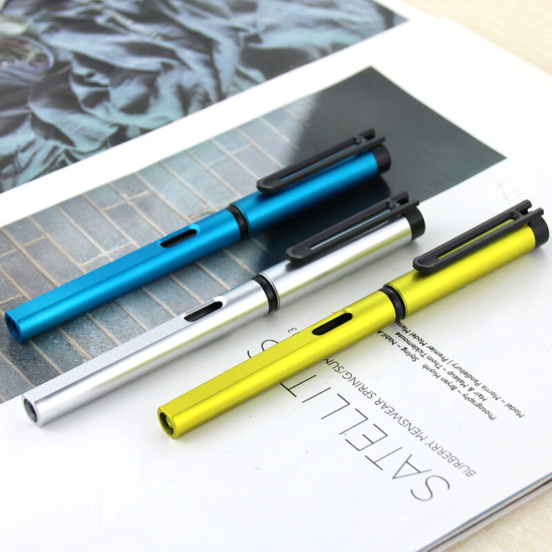 البلاستيك العلامة التجارية رجال الأعمال الكتابة الأسطوانة قلم حبر جاف طالب المدرسة المنزلية الكتابة القلم شراء 2 إرسال هدية