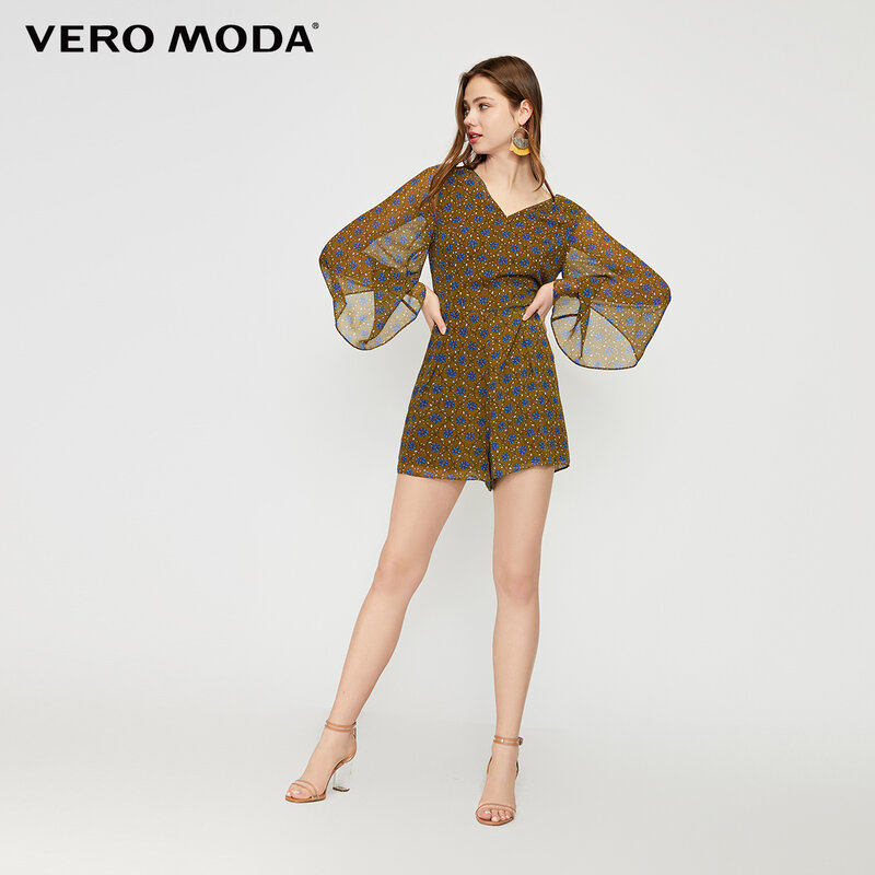 Vero Moda Women's National Print V-neckline Short Jumpsuit | 319278519