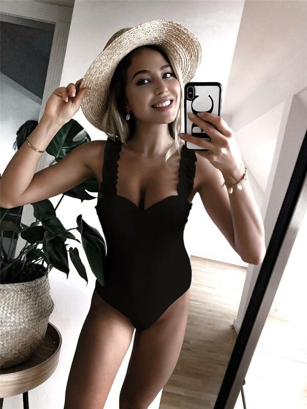 BKLD-body sin espalda para mujer, traje de baño negro sin mangas para fiesta en la playa, moda 2020