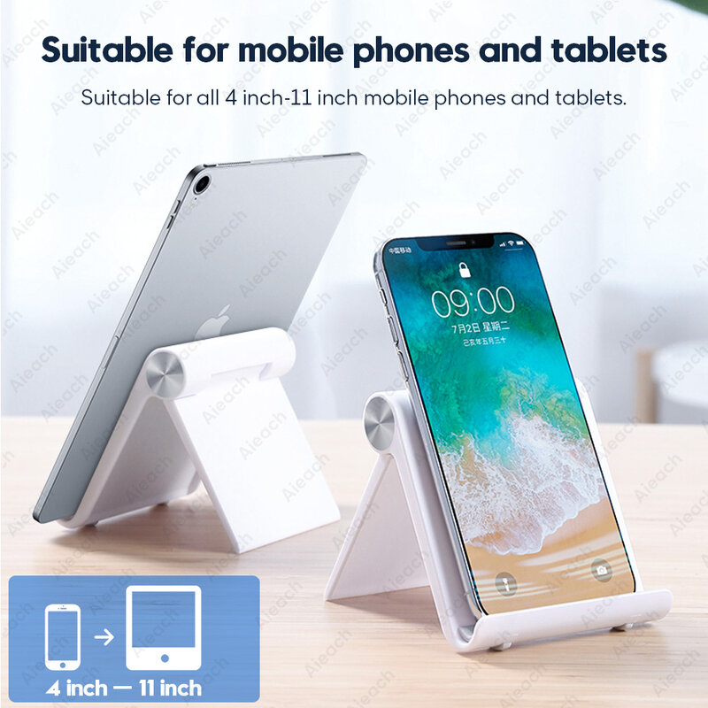 Support de Bureau pour Tablette, Pliable et Réglable pour Téléphone Portable iPad Xiaomi Samsung, 7.9 à 11 Pouces