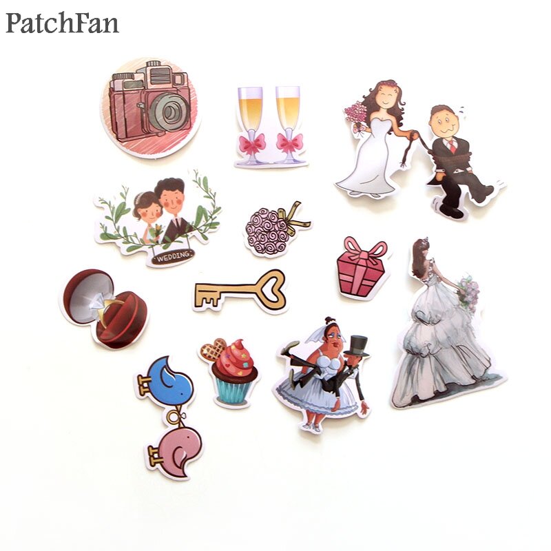 Patchfan 68pcs Wedding theme Art print home decor wall notebook phone luggage laptop bicycle scrapbooking album stickers A1340