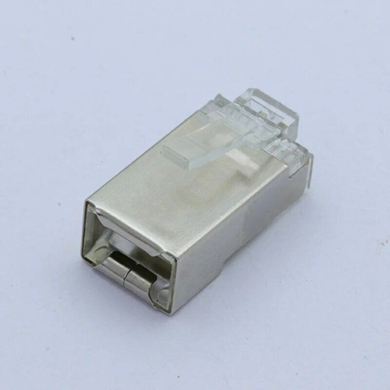 Conector de Cable de red de Rj-45, adaptador Modular Crystal 8Pin RJ45 para Cat5E, Cat6, Rj45, 1 unidad