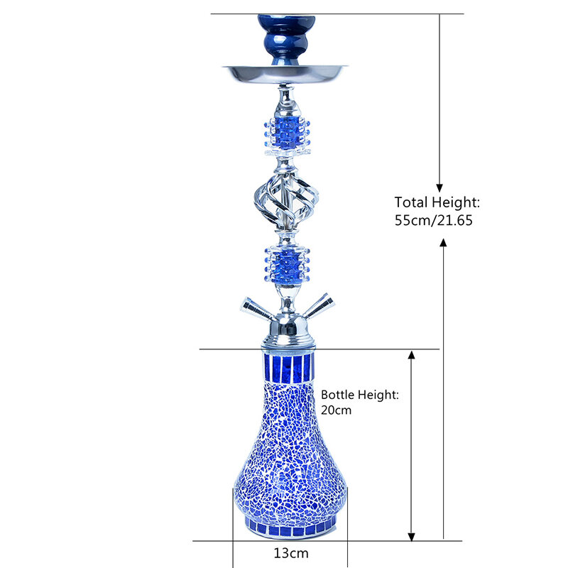 New Glass Arab Hookah Shisha Cup Sheesha chicha Smoking Accessories Nargile for Shisha Hookah Set Double Smoke Pipe Shisha